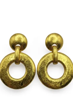 Acacia Wood Link Clip Earrings