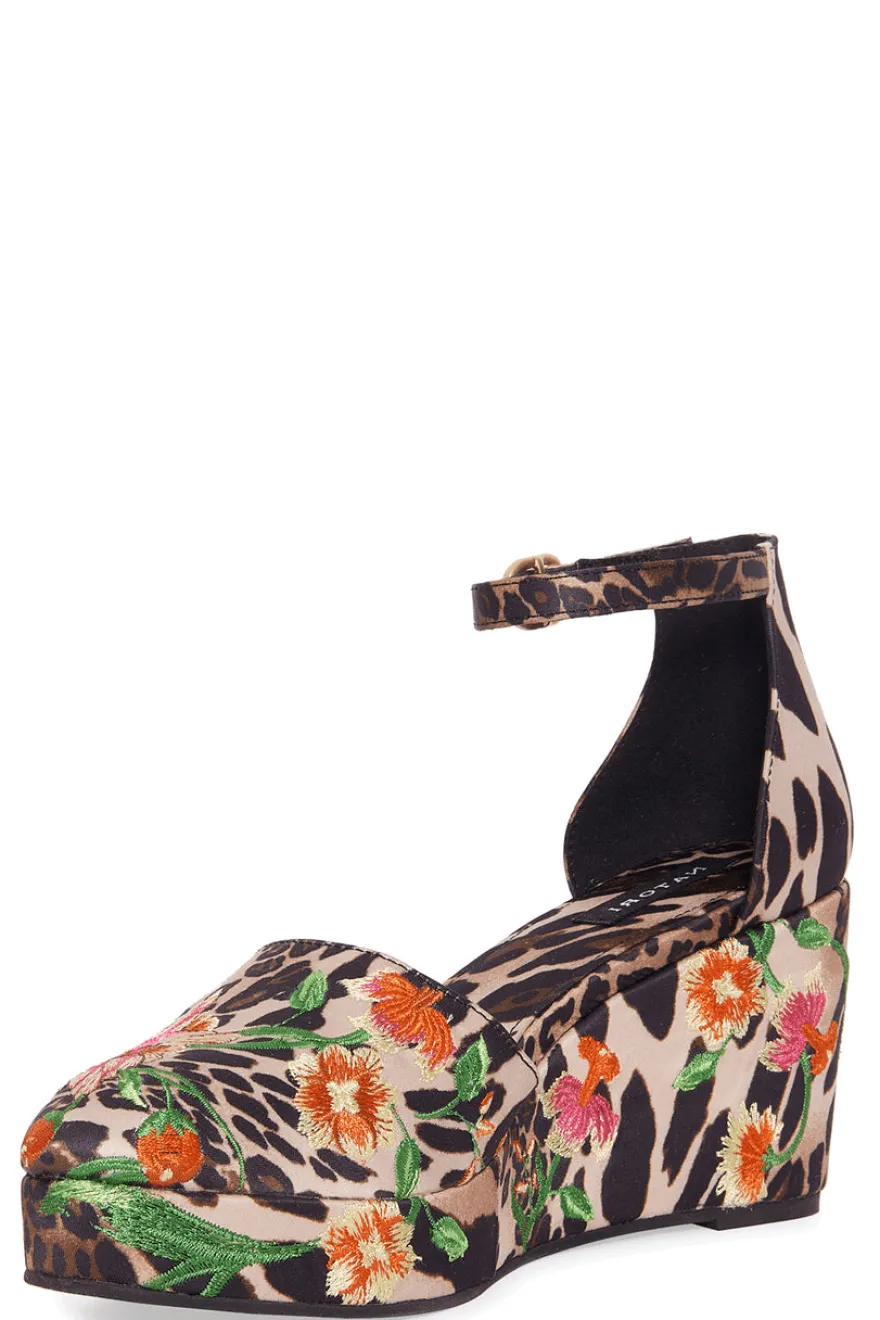 Artsy Chikayo Satin Embroidery Espadrille