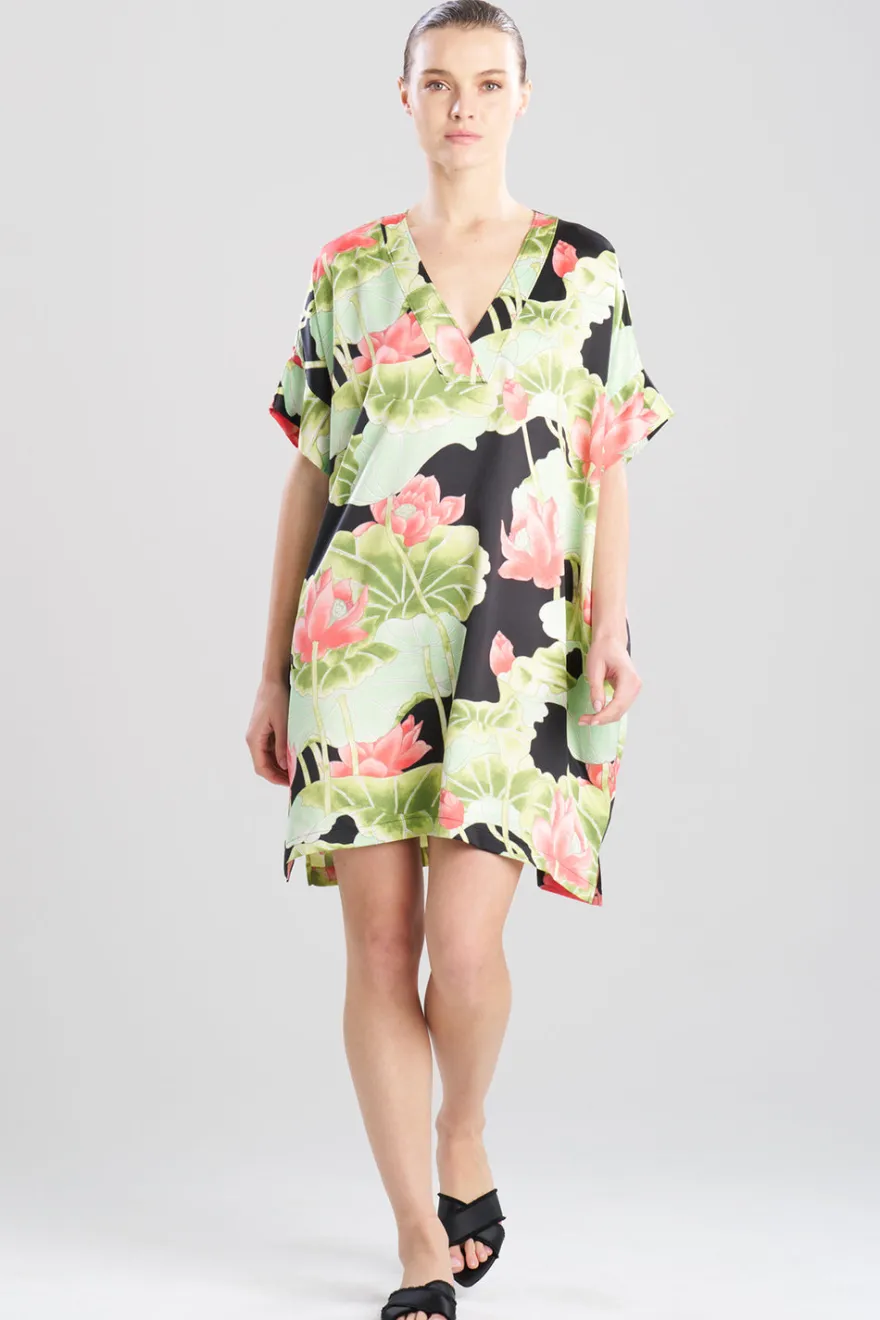 Ascendant Lotus Printed Satin Sleepshirt