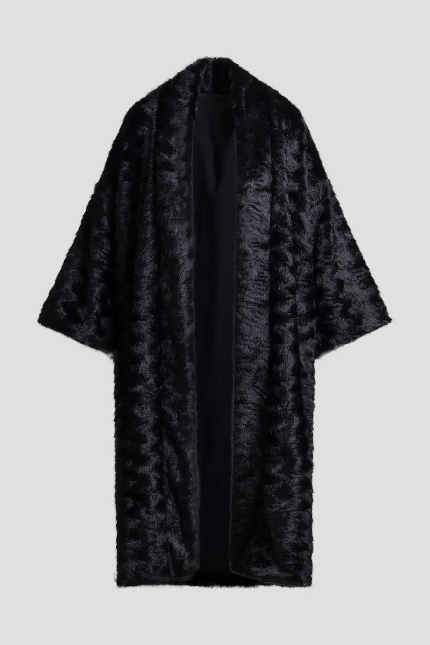 Astrakhan Faux Fur Coat