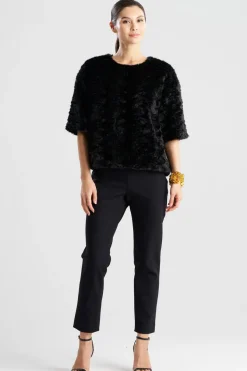Astrakhan Faux Fur T-Shirt Top