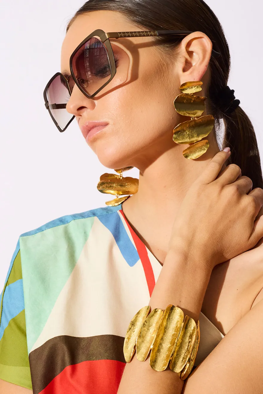Aurea Gold Plated Cuff Bracelet