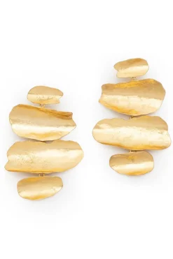 Aurea Gold Plated Drop Pierced Earrings