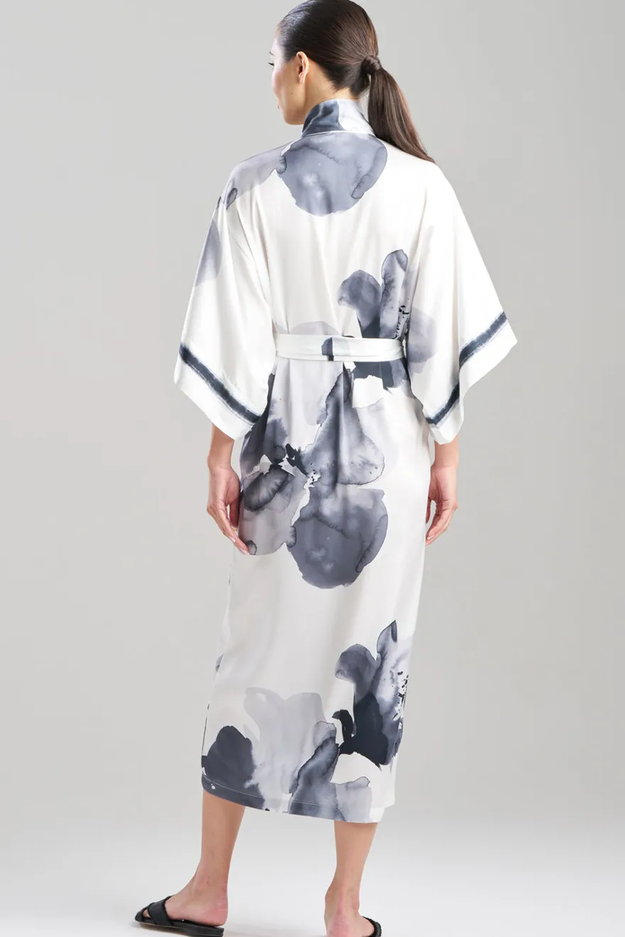 Aurelia Printed Satin Robe