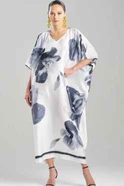 Aurelia Printed Satin Square Caftan
