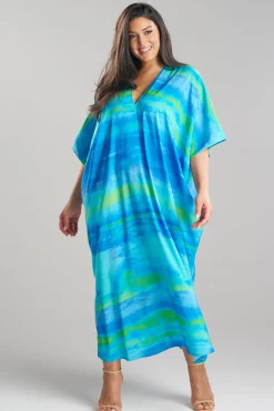 Aurora Printed Satin Caftan