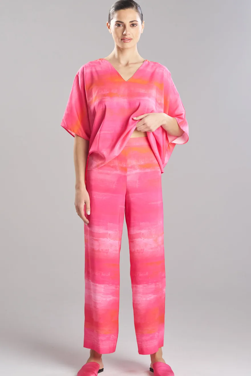 Aurora Printed Satin Pants