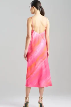 Aurora Printed Satin Slip Dress