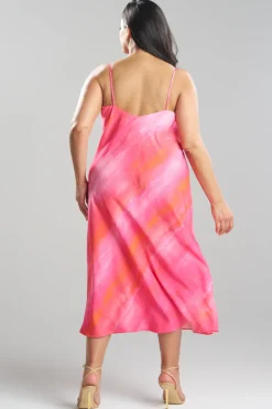 Aurora Printed Satin Slip Dress