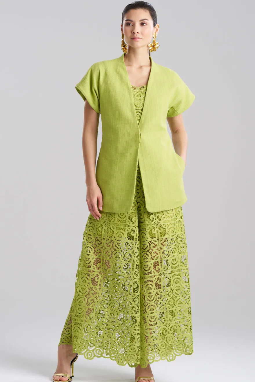 Basketweave Cotton Kimono Jacket