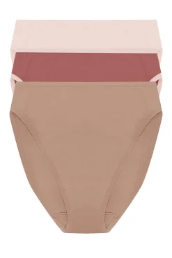 Bliss Bare Cotton High Cut Brief 3-Pack