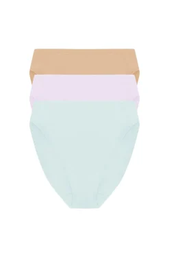Bliss Bare Cotton High Cut Brief 3-Pack