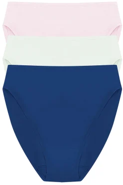 Bliss Bare Cotton High Cut Brief 3-Pack