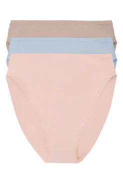 Bliss Bare Cotton High Cut Brief 3-Pack