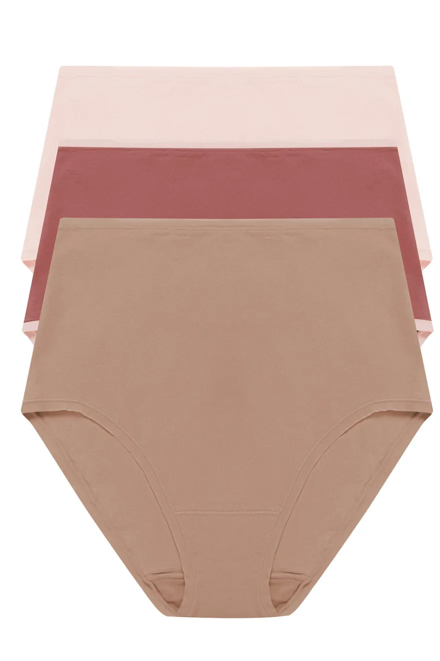 Bliss Bare Cotton High Waist Brief 3-Pack