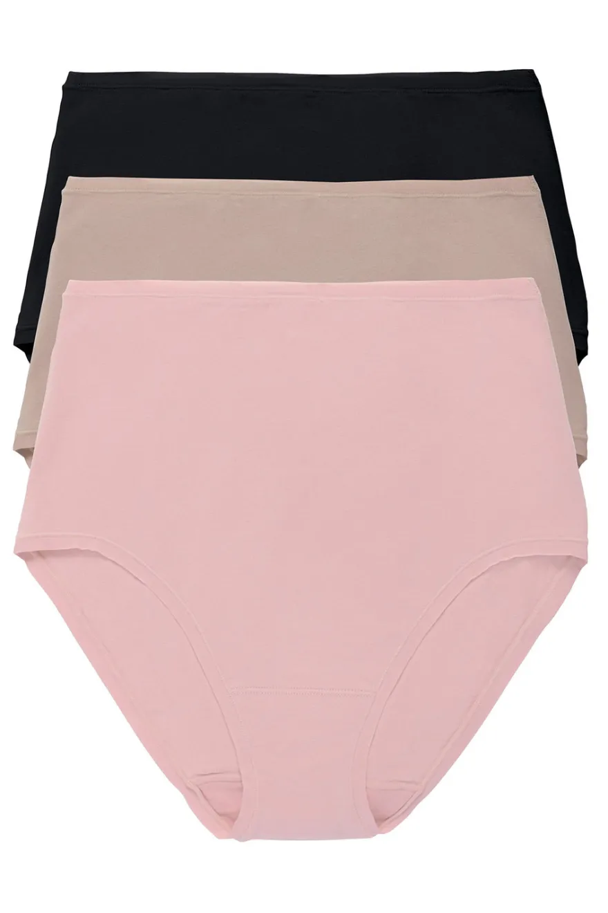 Bliss Bare Cotton High Waist Brief 3-Pack