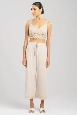 Bliss Harmony Lace Applique Cropped Pants