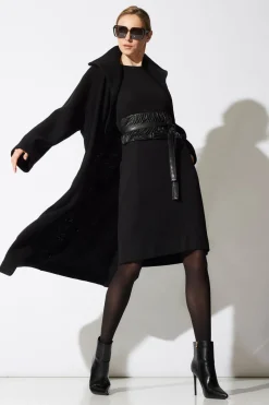 Boiled Wool Stand Collar Coat