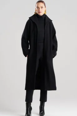 Boiled Wool Stand Collar Coat