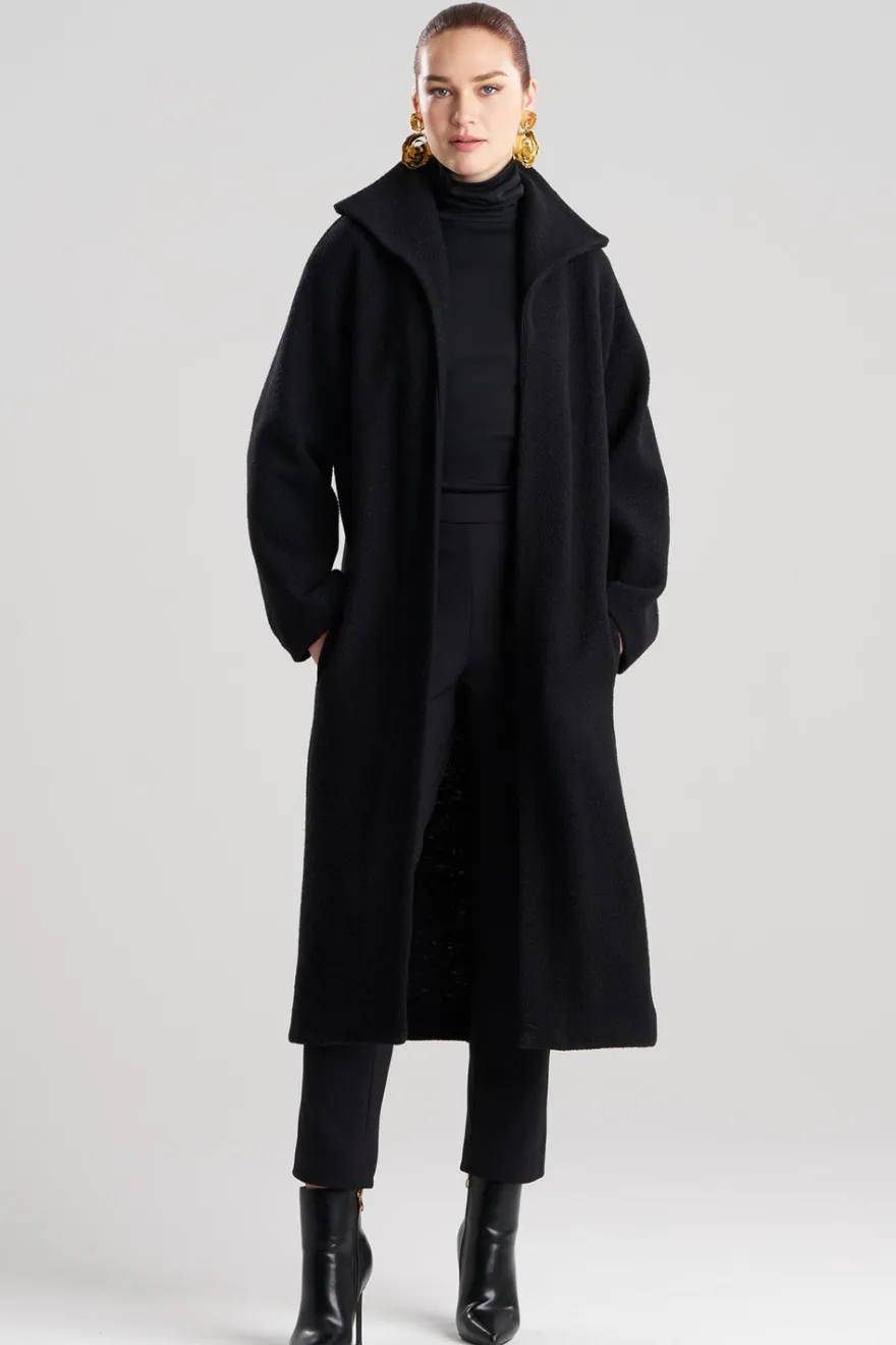 Boiled Wool Stand Collar Coat