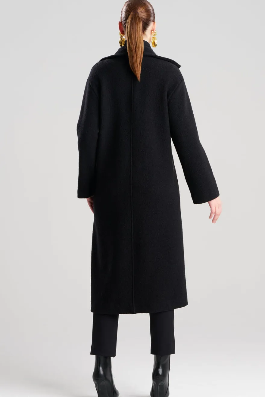 Boiled Wool Stand Collar Coat