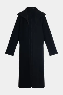 Boiled Wool Stand Collar Coat