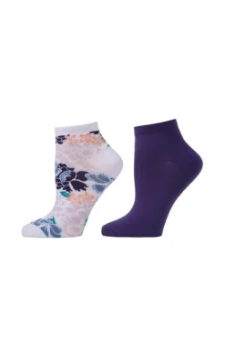 Bold Floral Socks - 2 Pair Pack