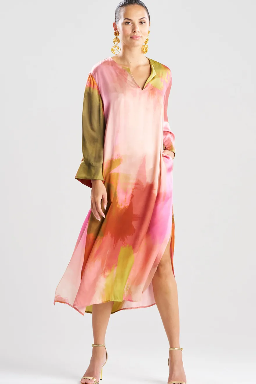 Brushstroke Silk Caftan
