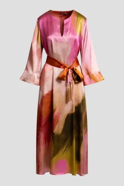 Brushstroke Silk Caftan