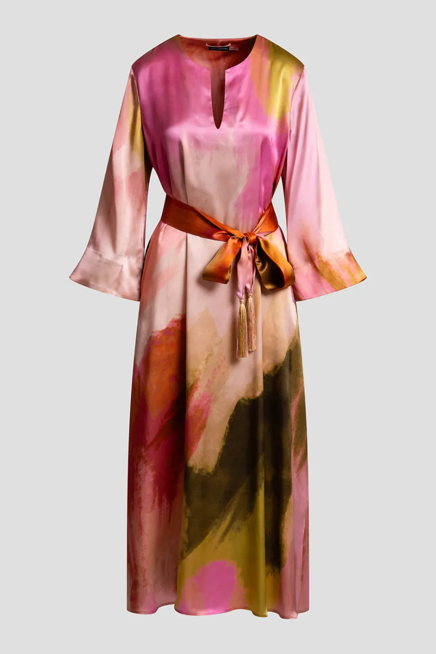 Brushstroke Silk Caftan