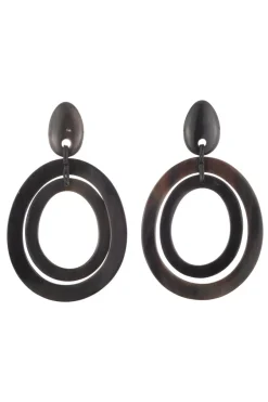 Buffalo Horn Double Hoop Earrings