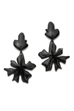 Buffalo Horn Floral Dangle Earrings