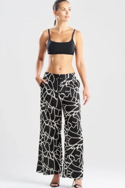 Butterfly Embroidery Cotton Pants