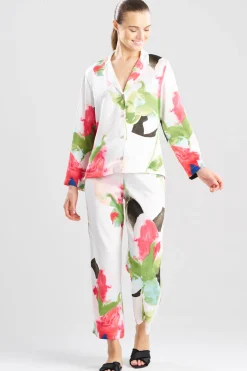 Calypso Printed Charmeuse Notch PJ
