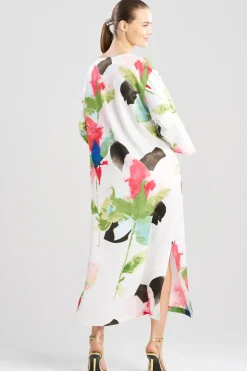 Calypso Printed Charmeuse Caftan