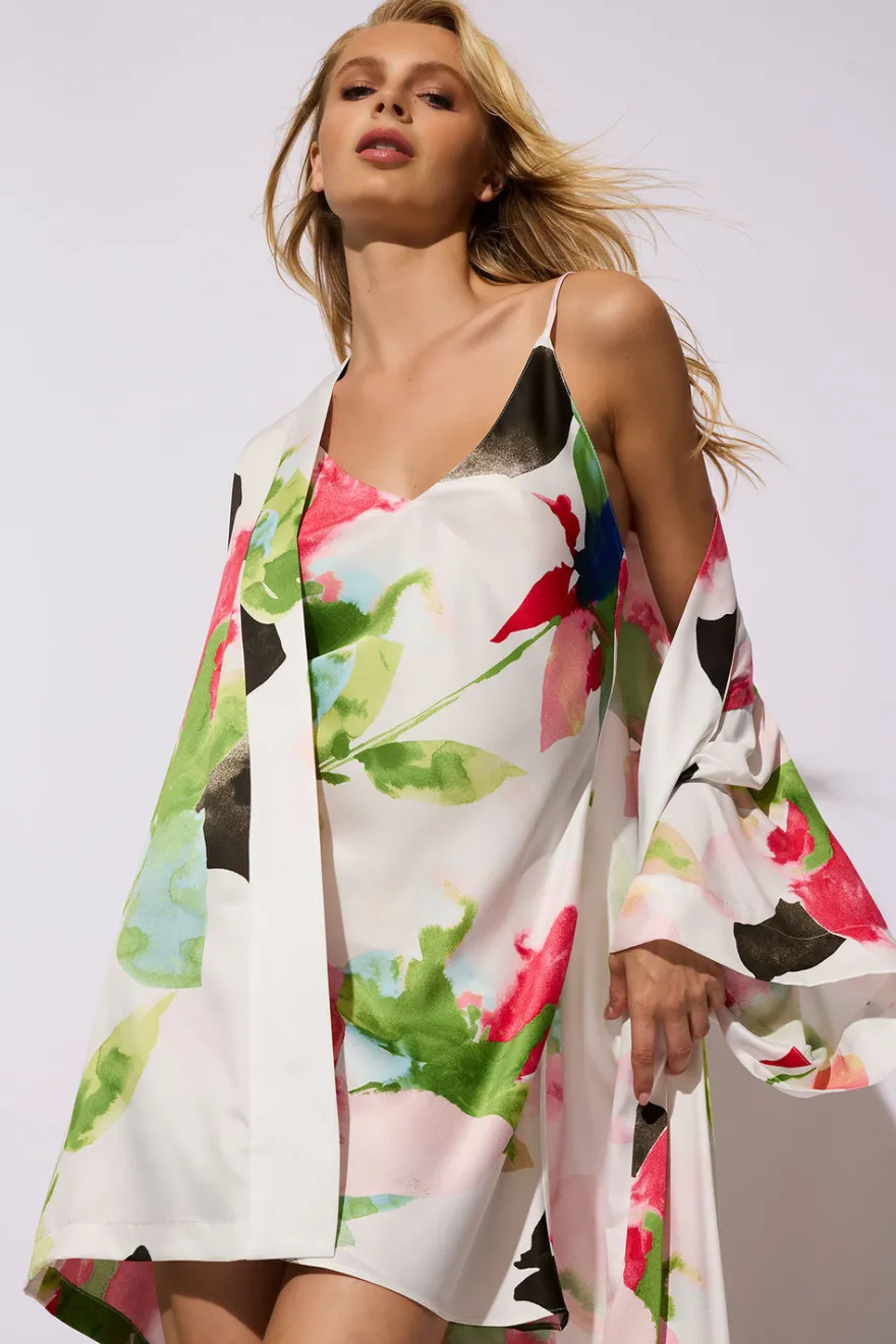 Calypso Printed Charmeuse Wrap