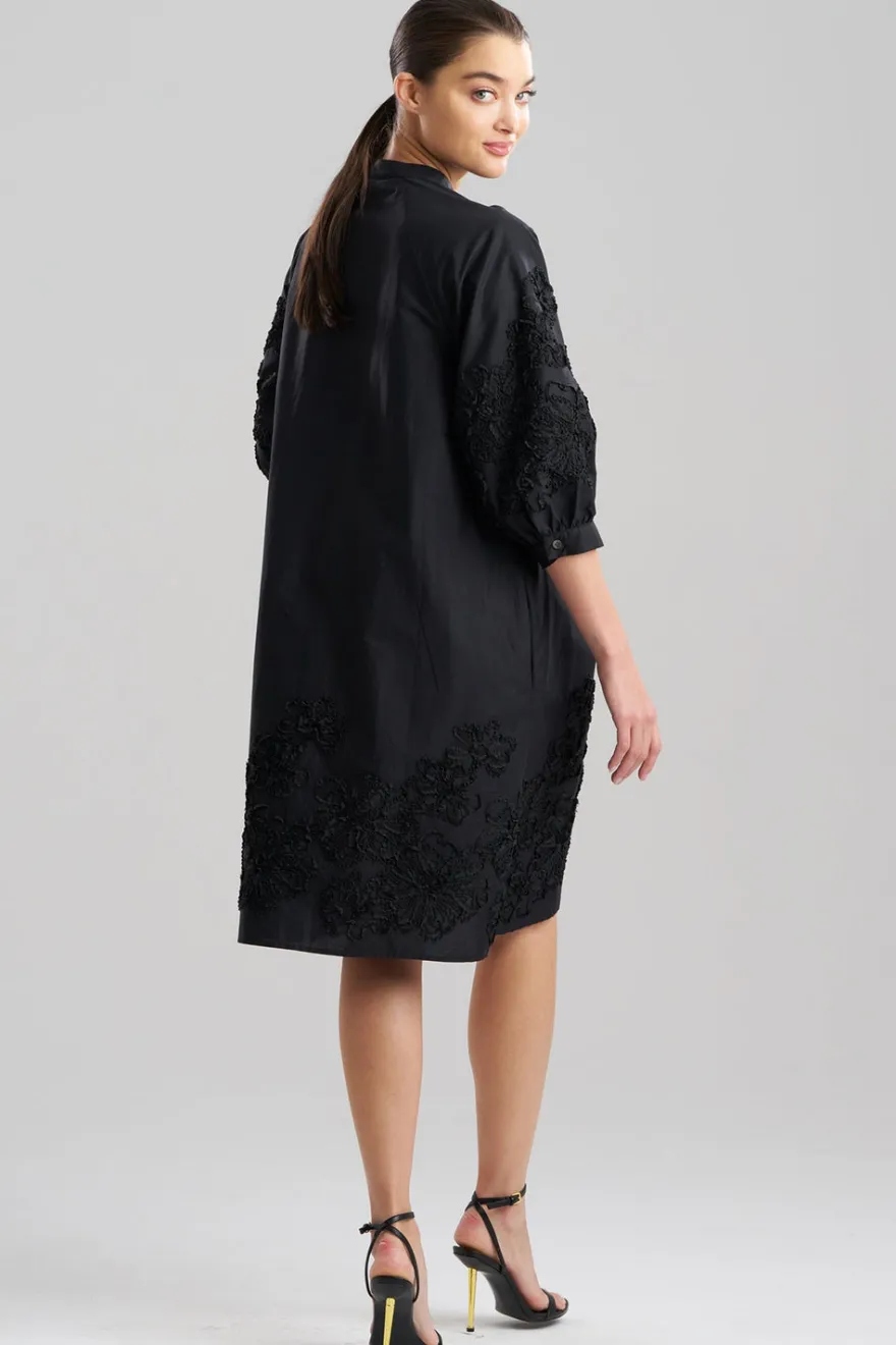 Carnation Embroidery Cotton Voile Dress