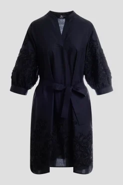Carnation Embroidery Cotton Voile Dress