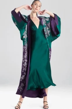 Chinoiserie Embroidery Silk Robe