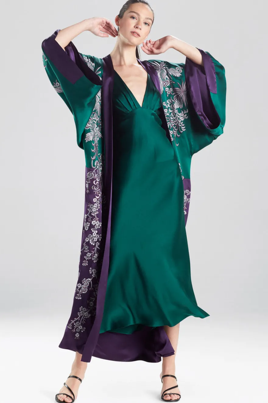 Chinoiserie Embroidery Silk Robe