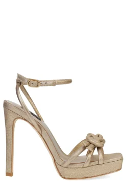 Chizu Suede Knotted Bow Platform Heel