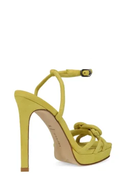 Chizu Suede Knotted Bow Platform Heel