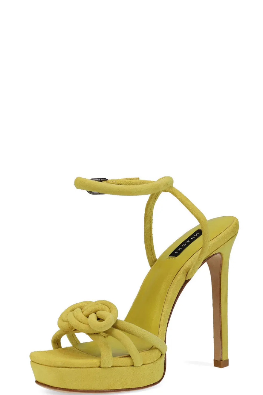 Chizu Suede Knotted Bow Platform Heel