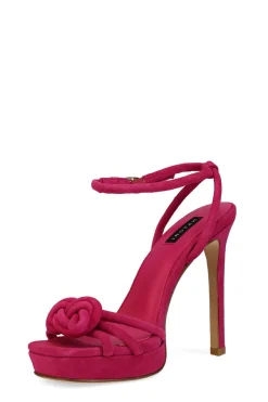 Chizu Suede Knotted Bow Platform Heel