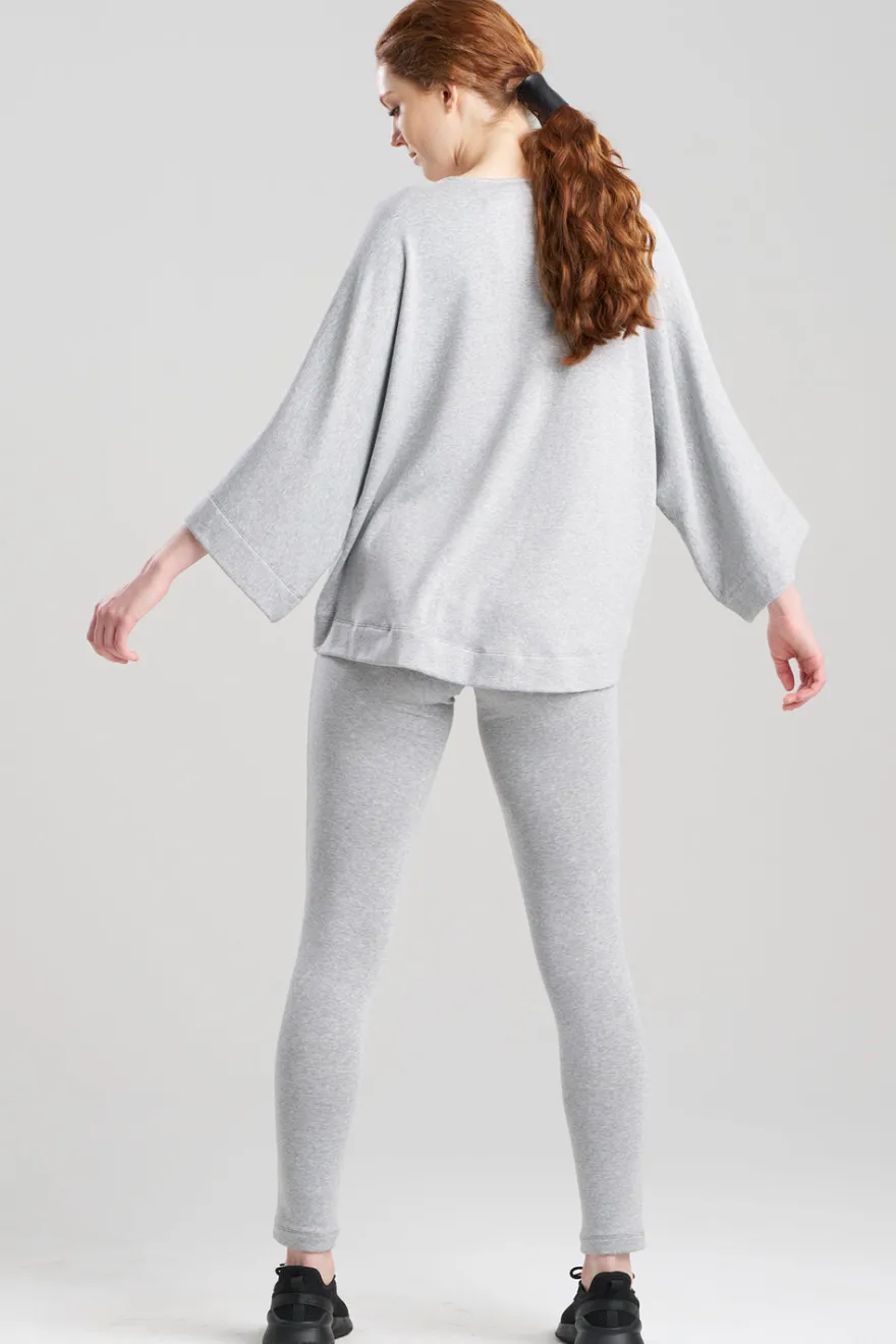 Cocoon Brushed French Terry Dragon Embroidered Kimono Top