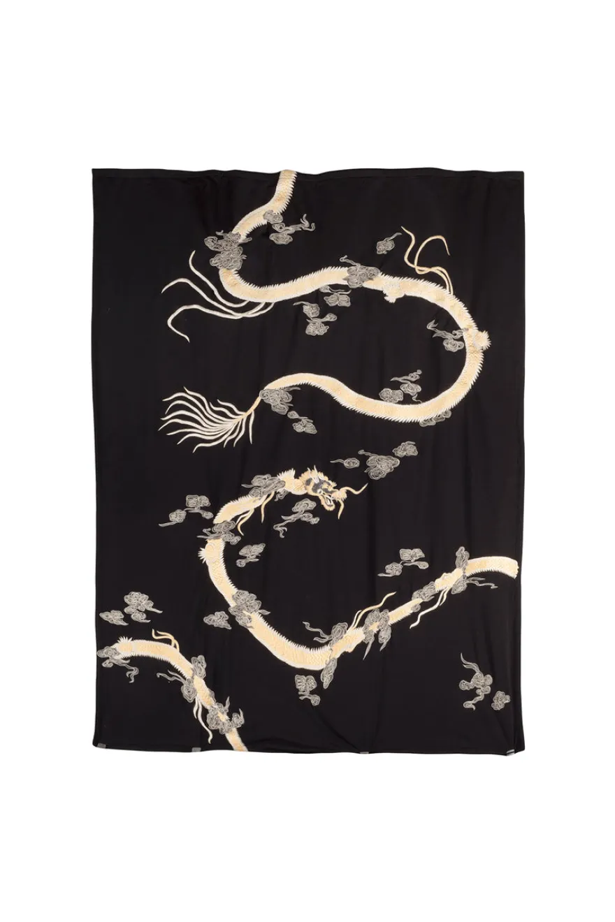 Cocoon Dragon Embroidered Throw