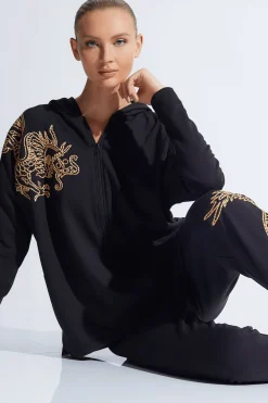 Cocoon Embroidered Dragon Hoodie