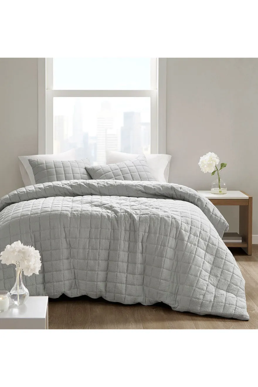 Cocoon Quilt Top Grey Duvet Mini Set
