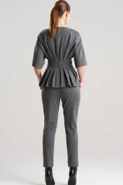 Compact Knit Pleat Release Top