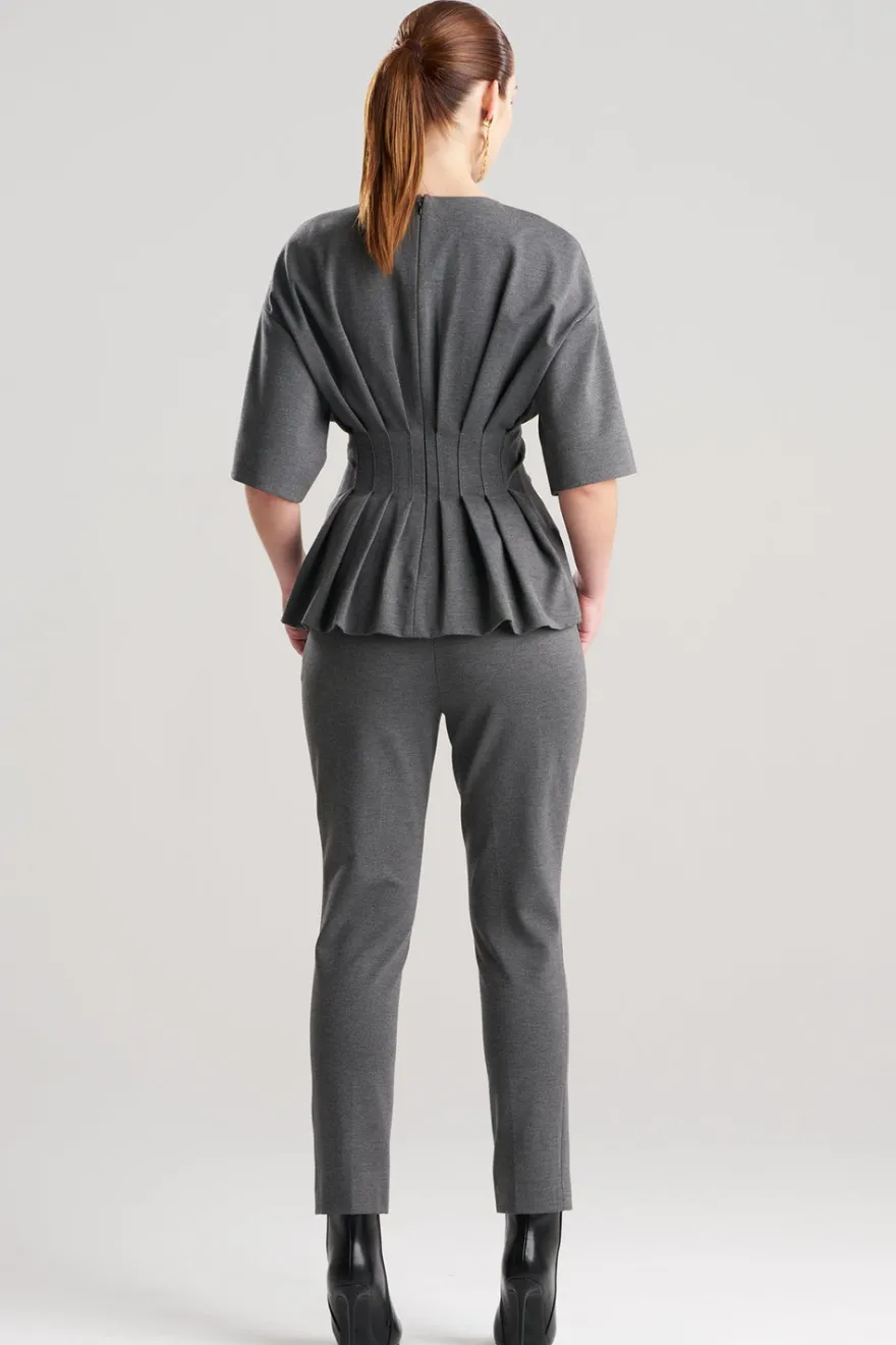 Compact Knit Pleat Release Top